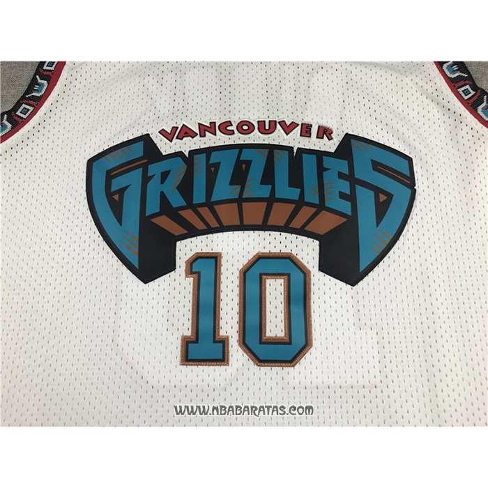 Camiseta Memphis Grizzlies Mike Bibby #10 Historic Retro Blanco
